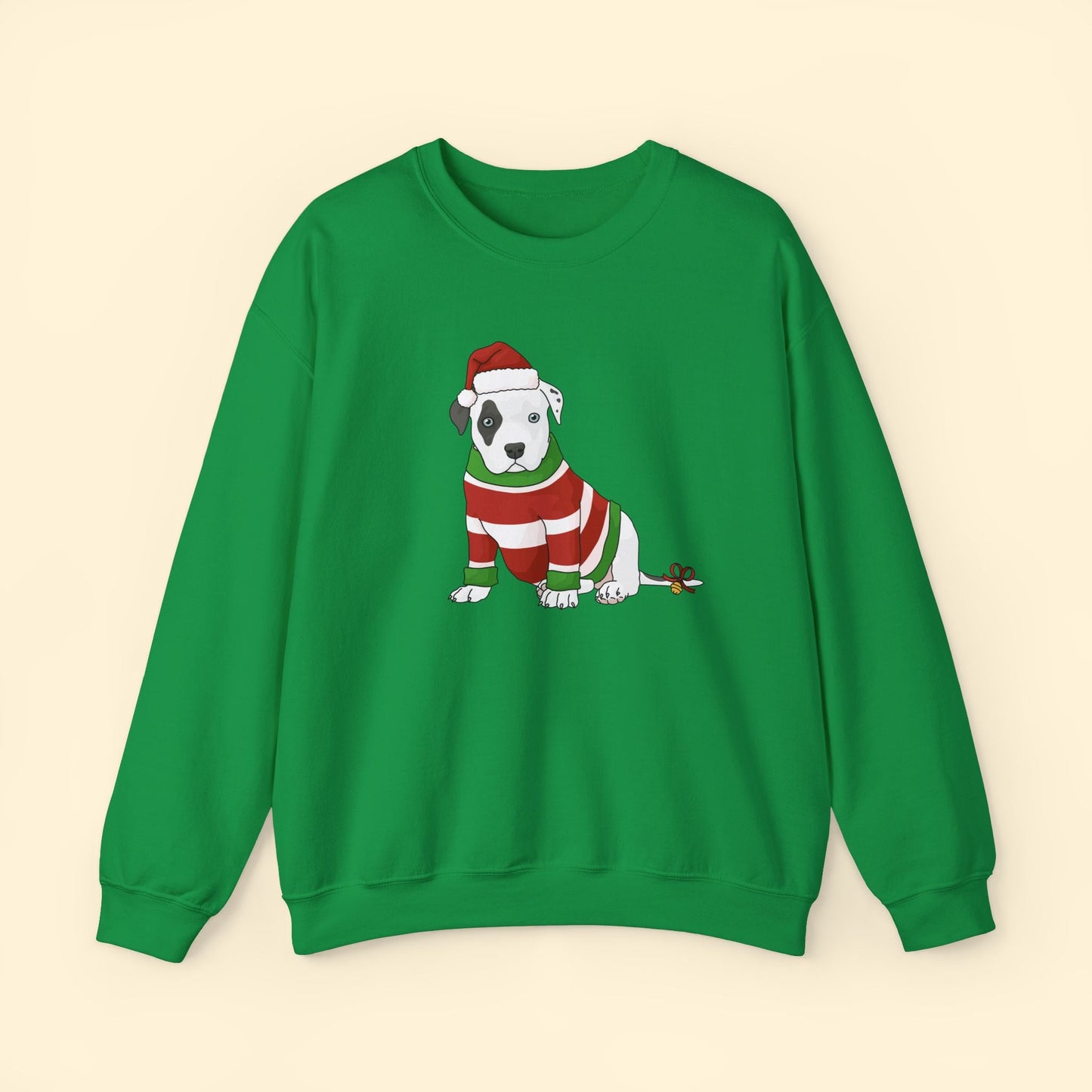 Christmas Puppy | Crewneck Sweatshirt - Detezi Designs - 27671607351398929424