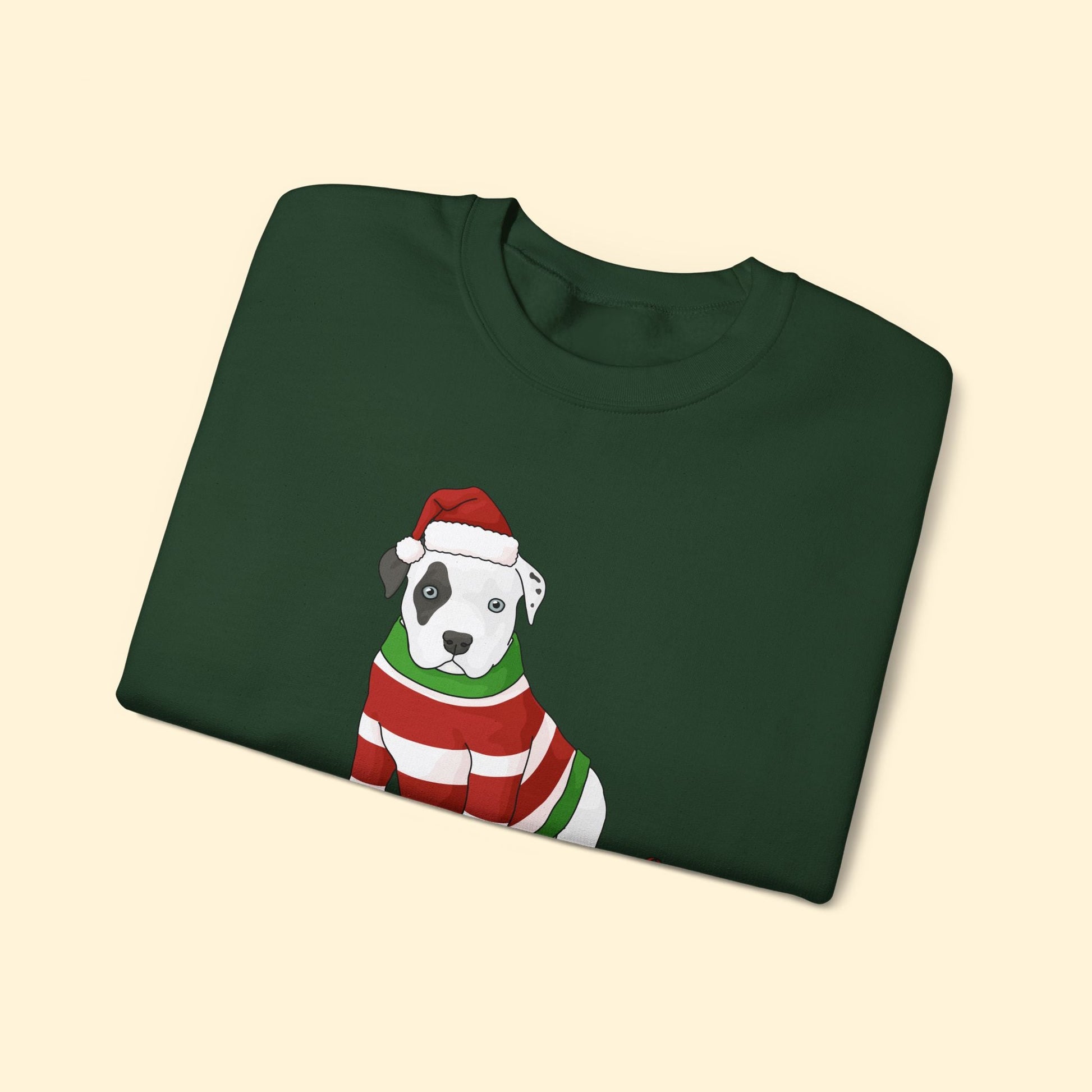 Christmas Puppy | Crewneck Sweatshirt - Detezi Designs - 32218385922086469056