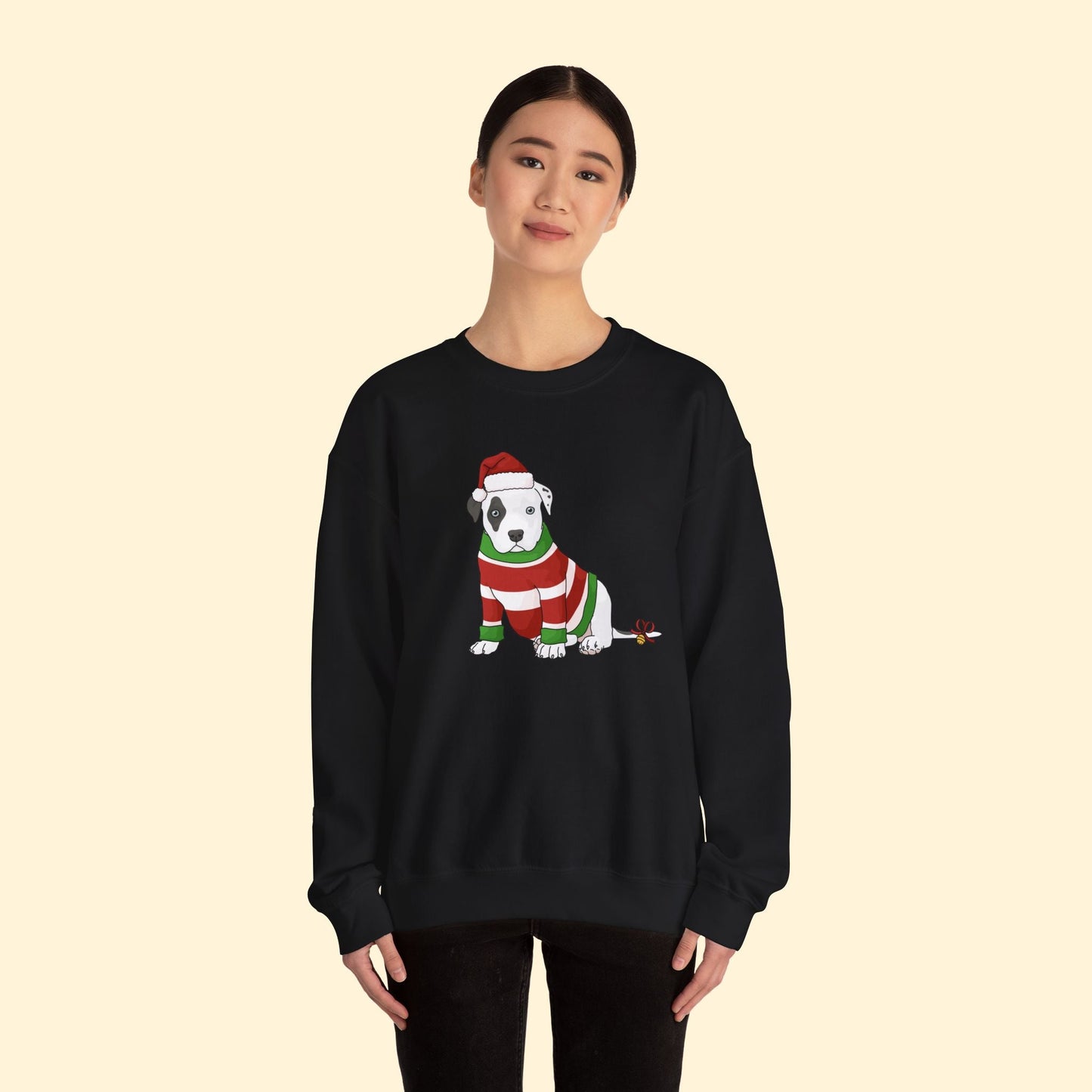 Christmas Puppy | Crewneck Sweatshirt - Detezi Designs - 32218385922086469056