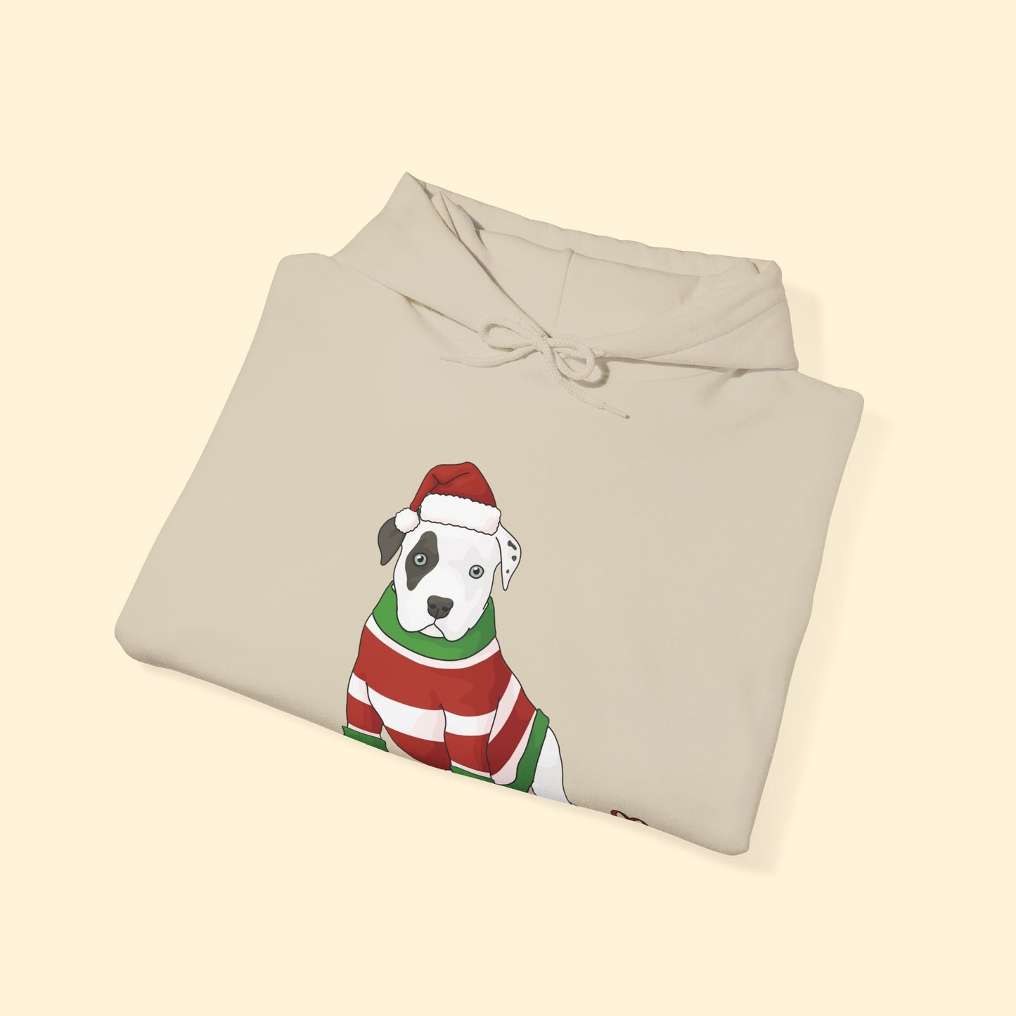 Christmas Puppy | Hooded Sweatshirt - Detezi Designs - 17165840426208927973