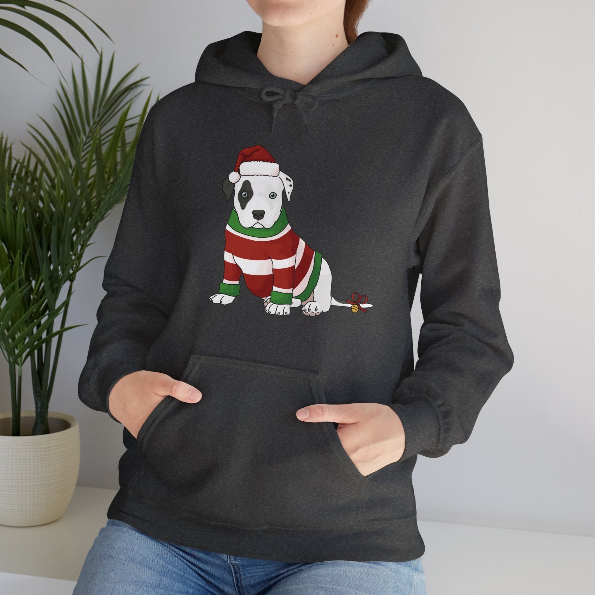 Christmas Puppy | Hooded Sweatshirt - Detezi Designs - 17165840426208927973