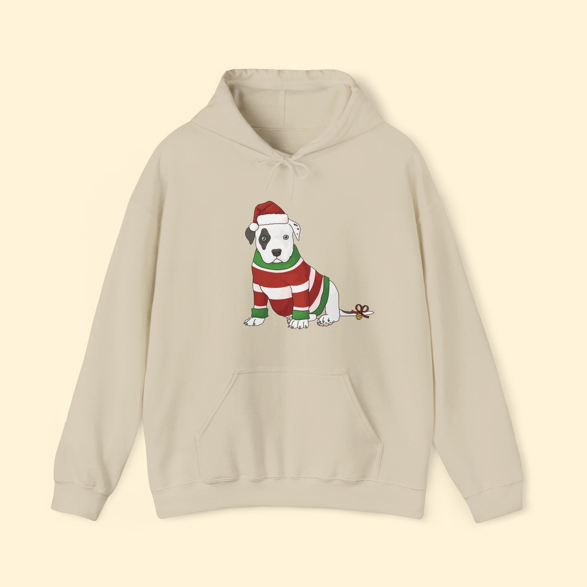 Christmas Puppy | Hooded Sweatshirt - Detezi Designs - 17165840426208927973