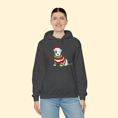 Christmas Puppy | Hooded Sweatshirt - Detezi Designs - 17165840426208927973