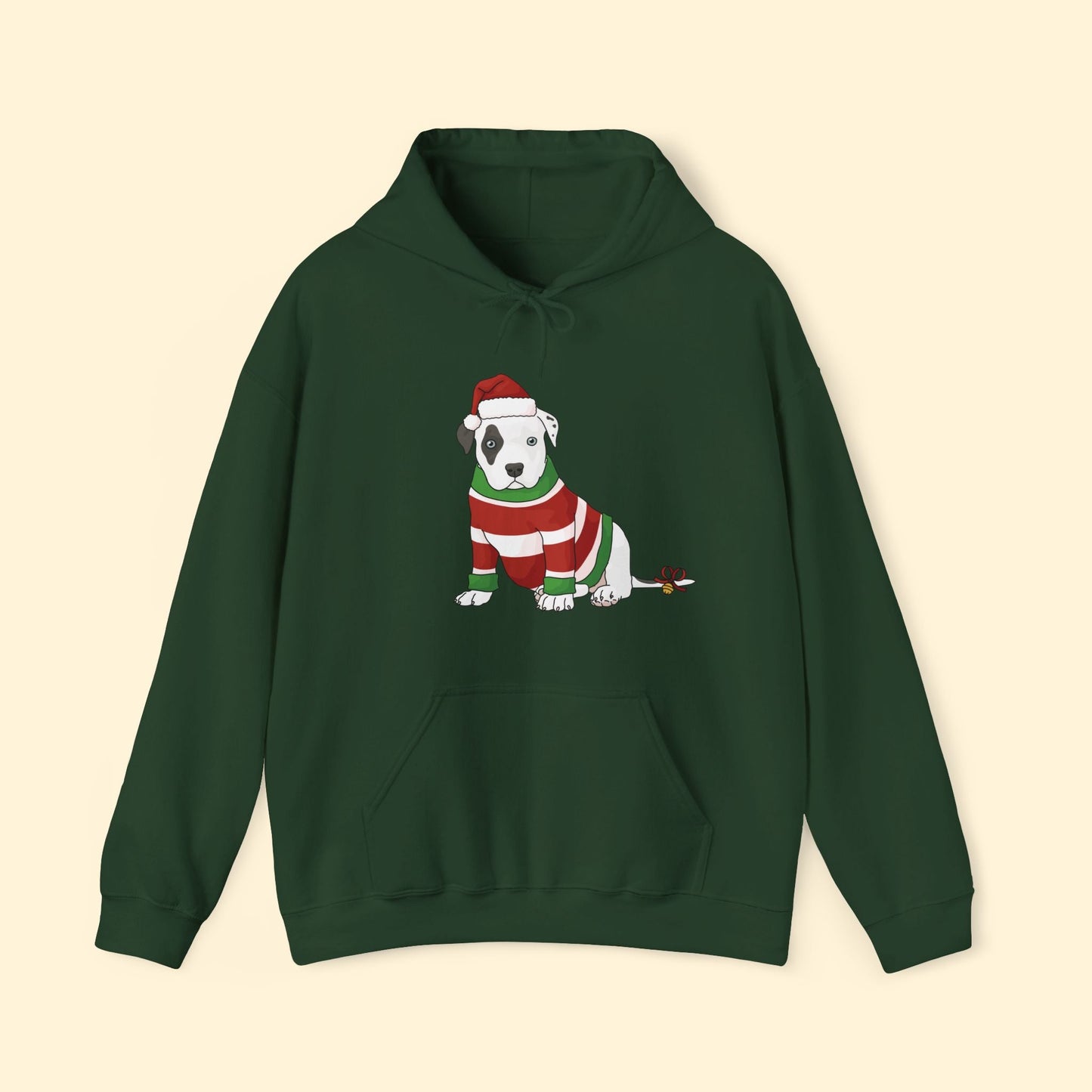 Christmas Puppy | Hooded Sweatshirt - Detezi Designs - 21296391077499450798