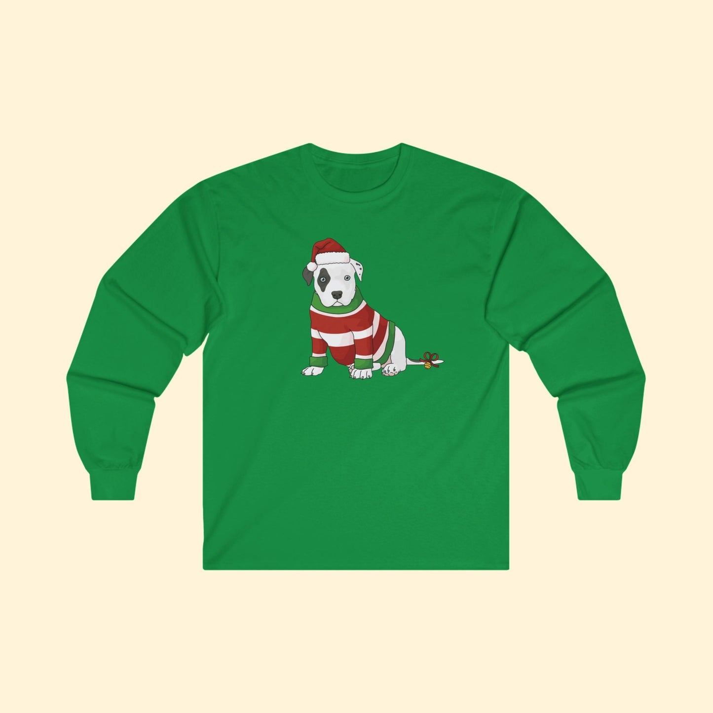 Christmas Puppy | Long Sleeve Tee - Detezi Designs - 17174466552616528187