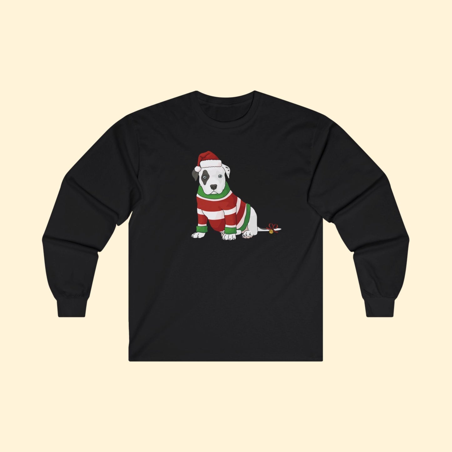 Christmas Puppy | Long Sleeve Tee - Detezi Designs - 52603930341153643256