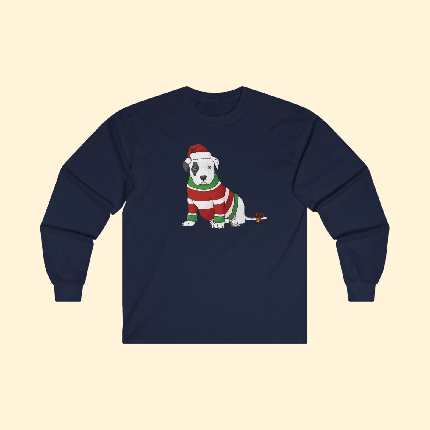 Christmas Puppy | Long Sleeve Tee - Detezi Designs - 90005288524745904485