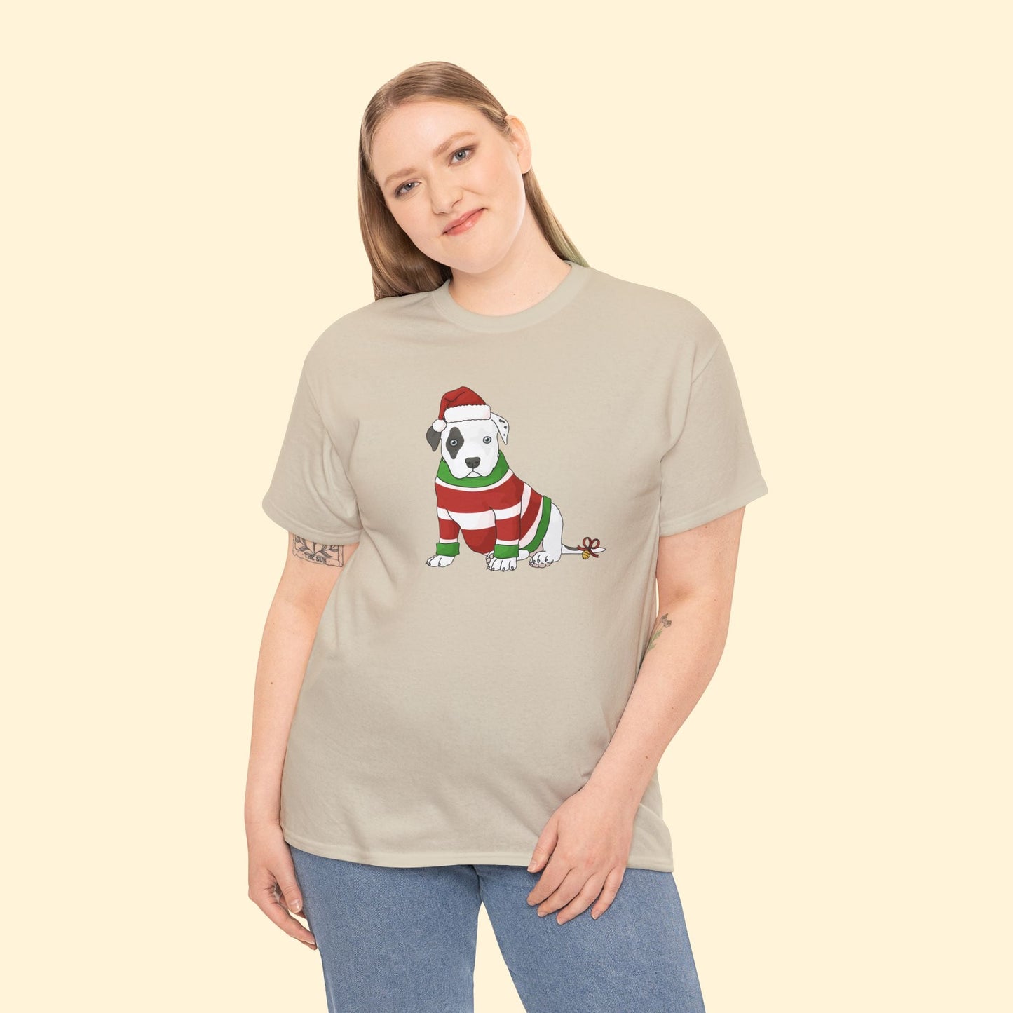 Christmas Puppy | T-shirt - Detezi Designs - 19892790451260677790