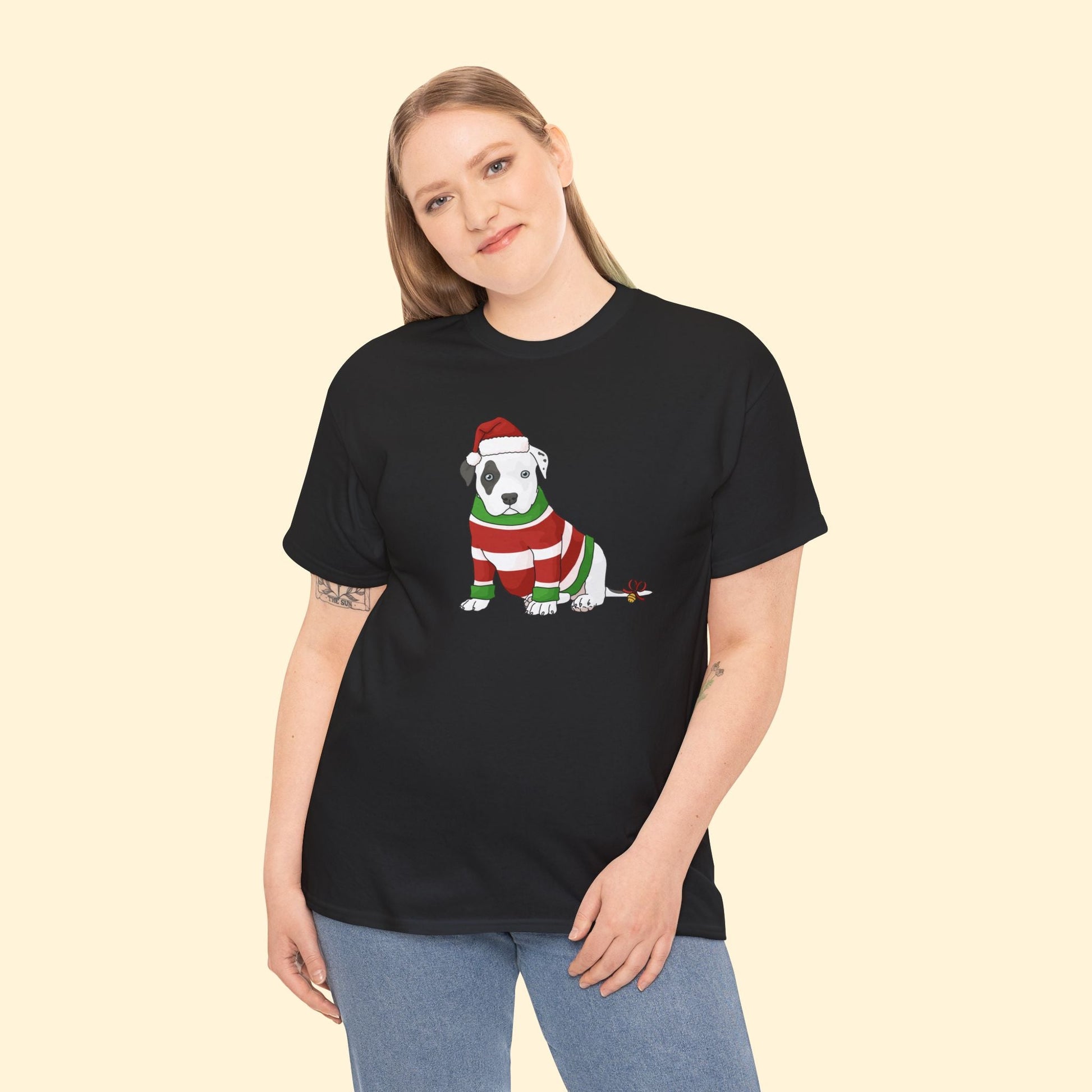 Christmas Puppy | T-shirt - Detezi Designs - 19892790451260677790