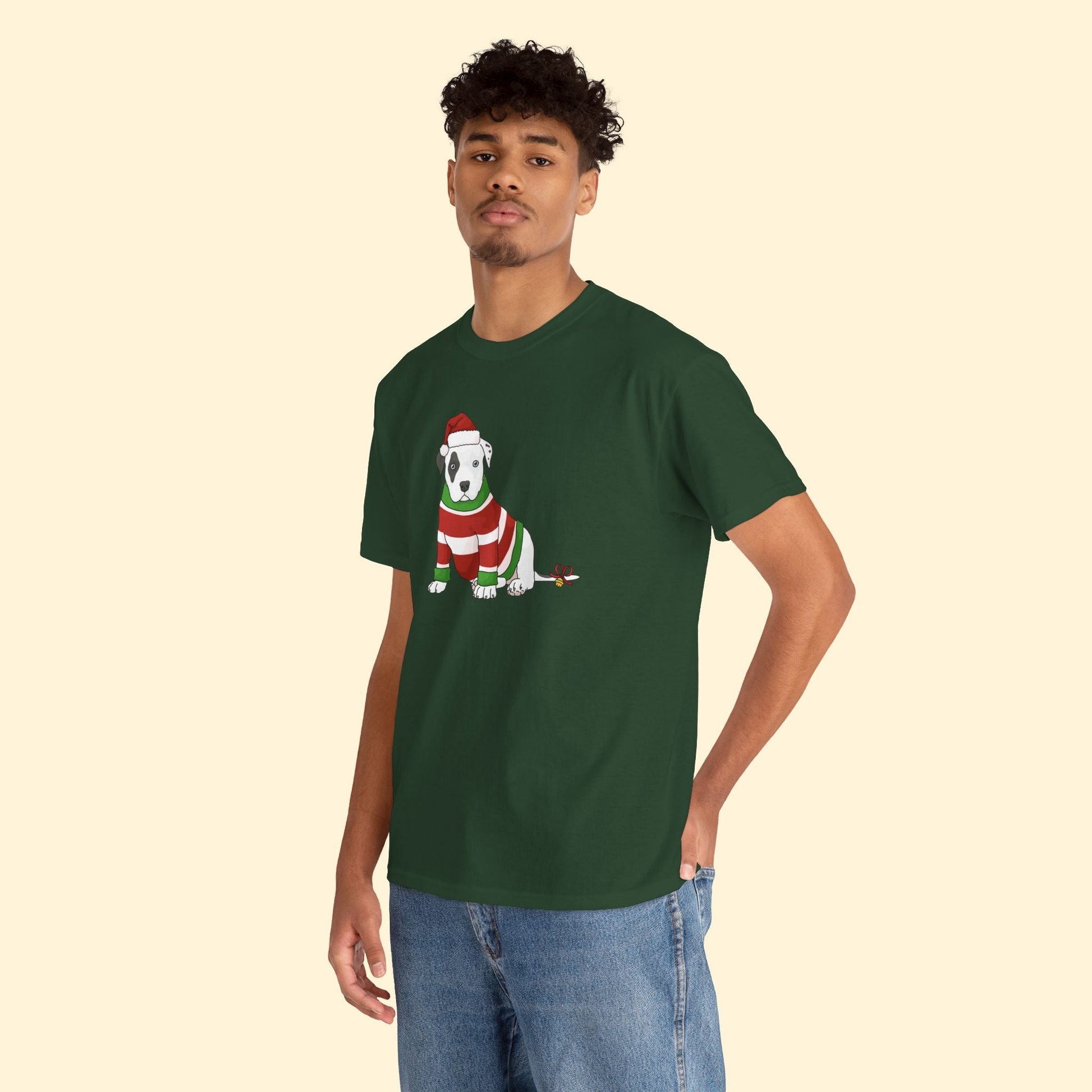 Christmas Puppy | T-shirt - Detezi Designs - 19892790451260677790