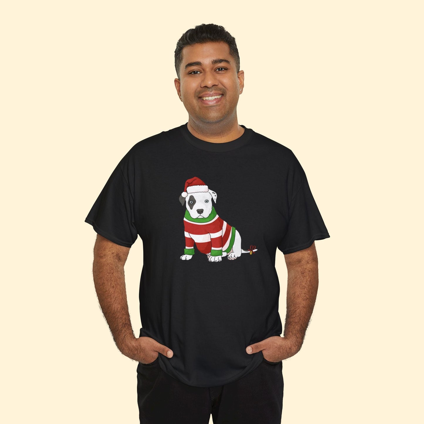 Christmas Puppy | T-shirt - Detezi Designs - 19892790451260677790