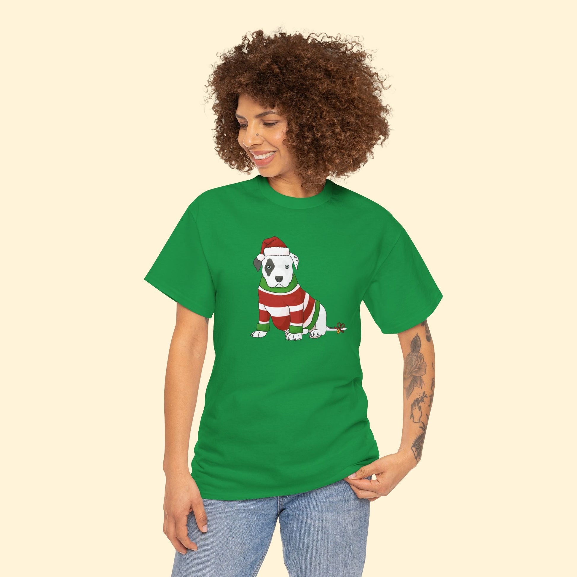 Christmas Puppy | T-shirt - Detezi Designs - 19892790451260677790