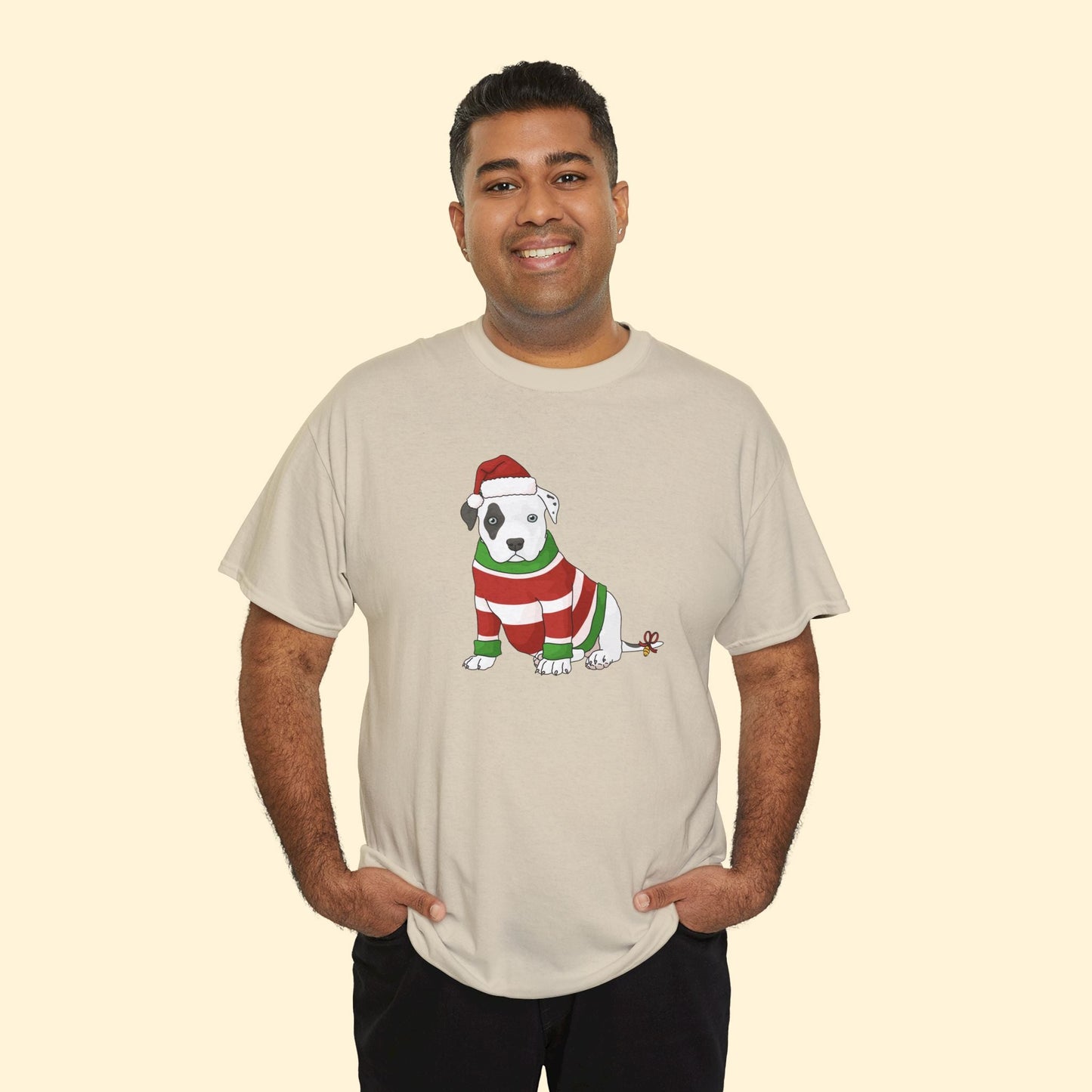 Christmas Puppy | T-shirt - Detezi Designs - 19892790451260677790