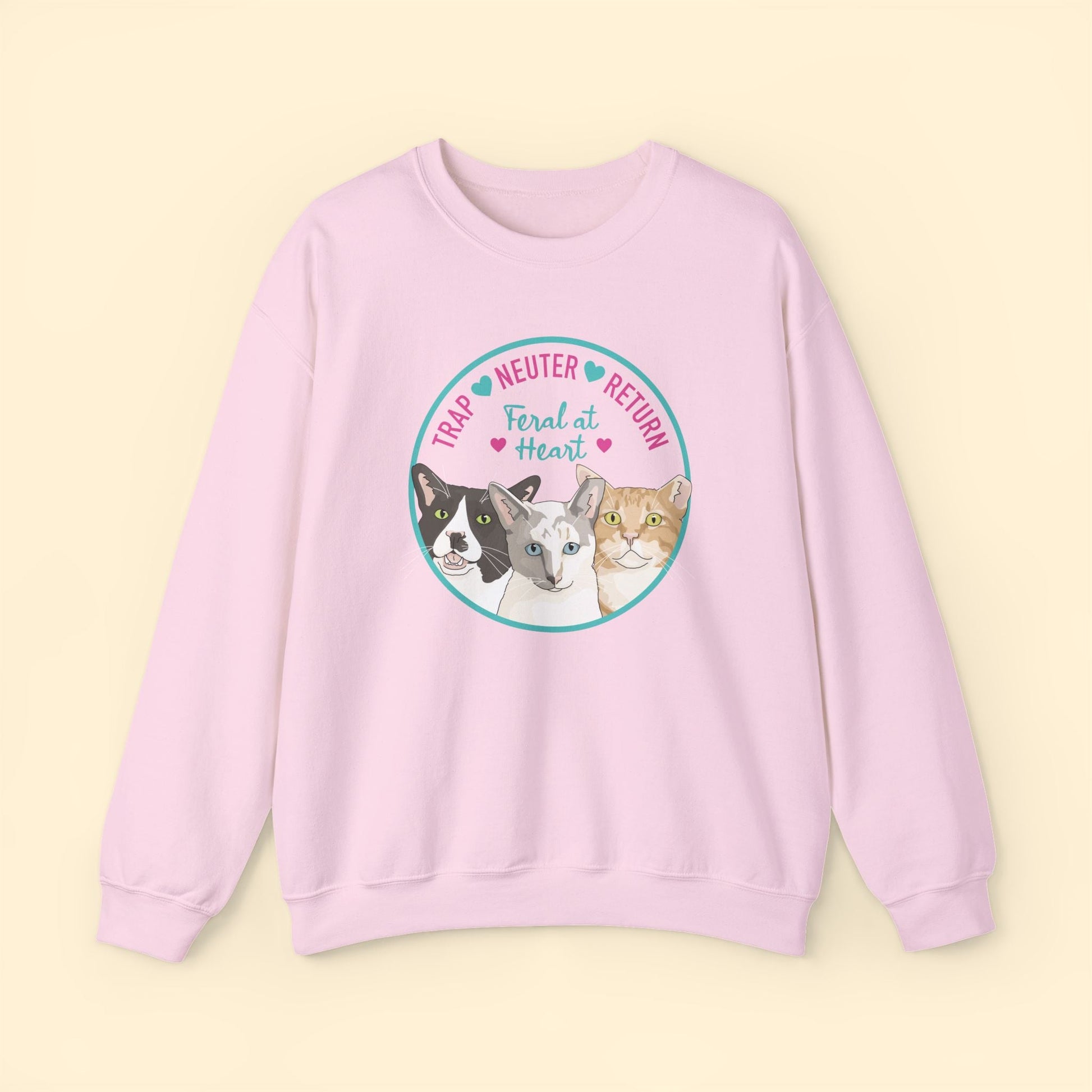 Circle of Kitties | FUNDRAISER for Feral At Heart | Crewneck Sweatshirt - Detezi Designs - 36106328066448300162