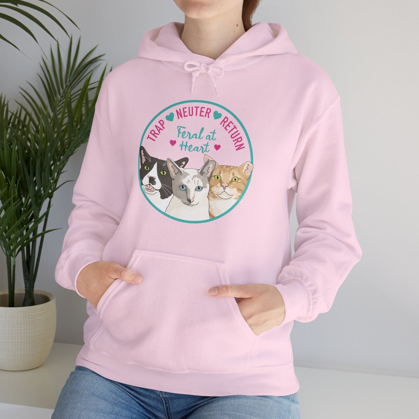 Circle of Kitties | FUNDRAISER for Feral At Heart | Hooded Sweatshirt - Detezi Designs-23446536954223180443