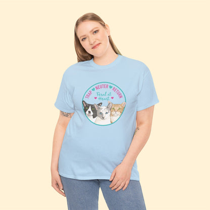 Circle of Kitties | FUNDRAISER for Feral At Heart | T-shirt - Detezi Designs-13114155915116199108