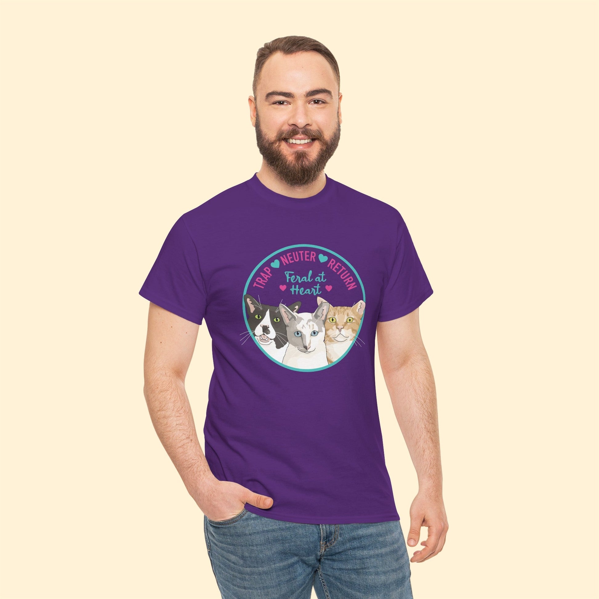 Circle of Kitties | FUNDRAISER for Feral At Heart | T-shirt - Detezi Designs-13114155915116199108