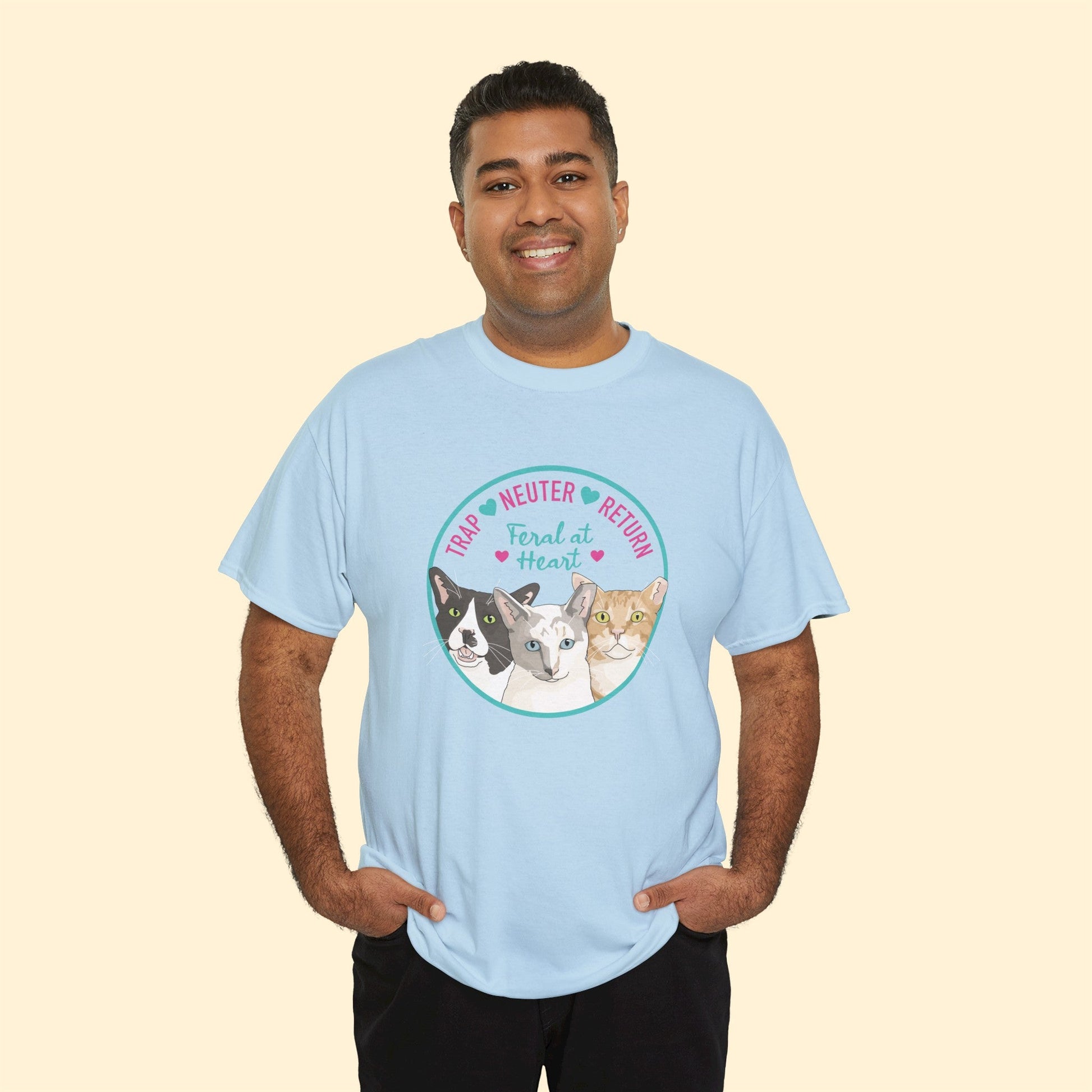 Circle of Kitties | FUNDRAISER for Feral At Heart | T-shirt - Detezi Designs-13114155915116199108