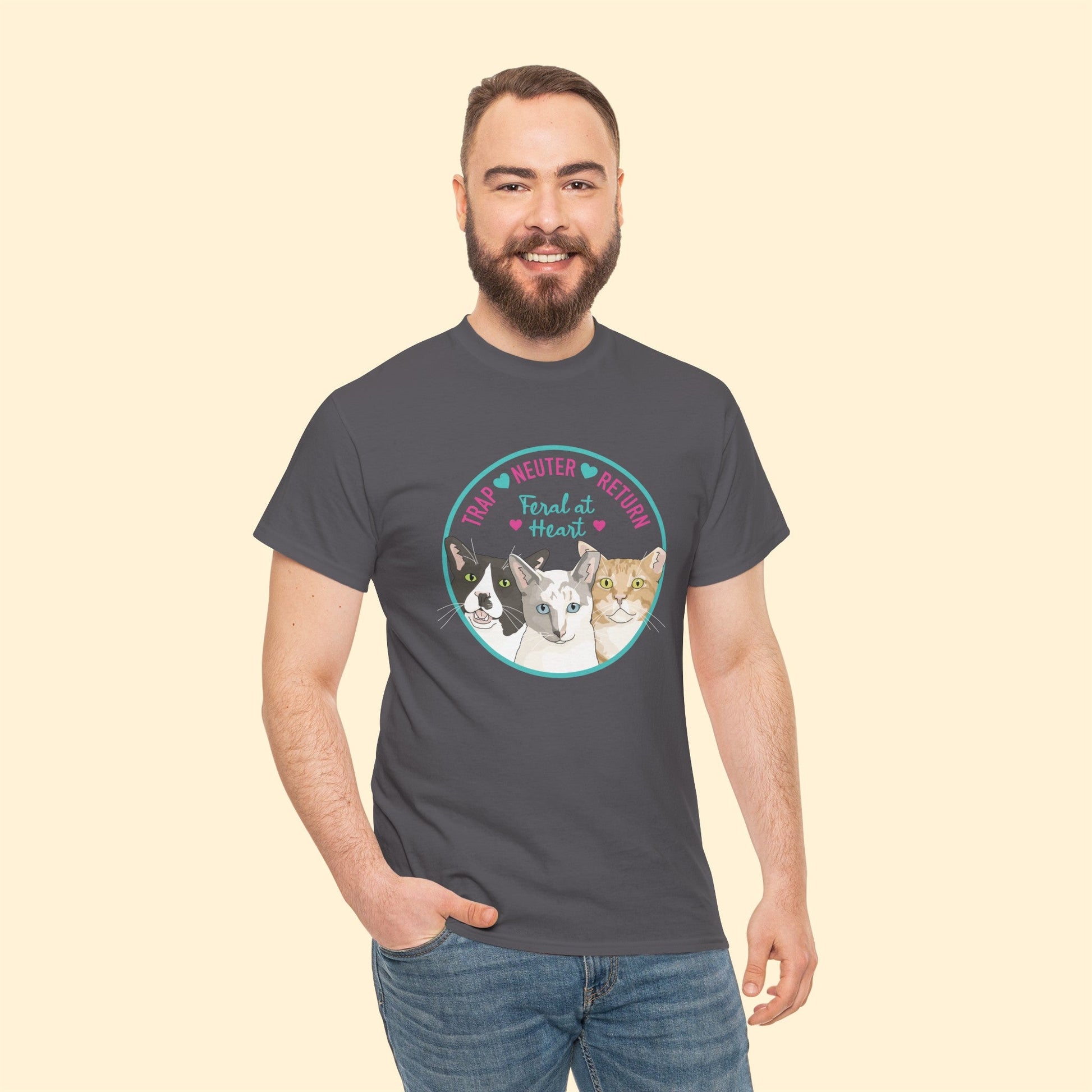 Circle of Kitties | FUNDRAISER for Feral At Heart | T-shirt - Detezi Designs-13114155915116199108