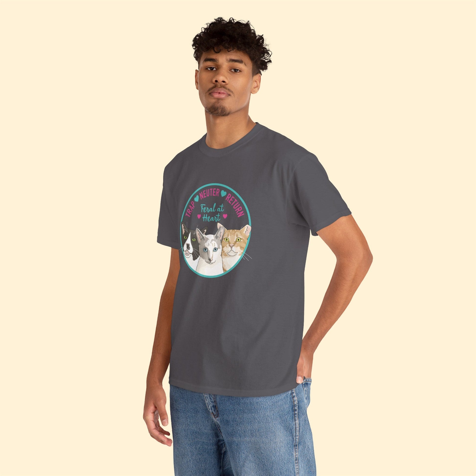 Circle of Kitties | FUNDRAISER for Feral At Heart | T-shirt - Detezi Designs-13114155915116199108