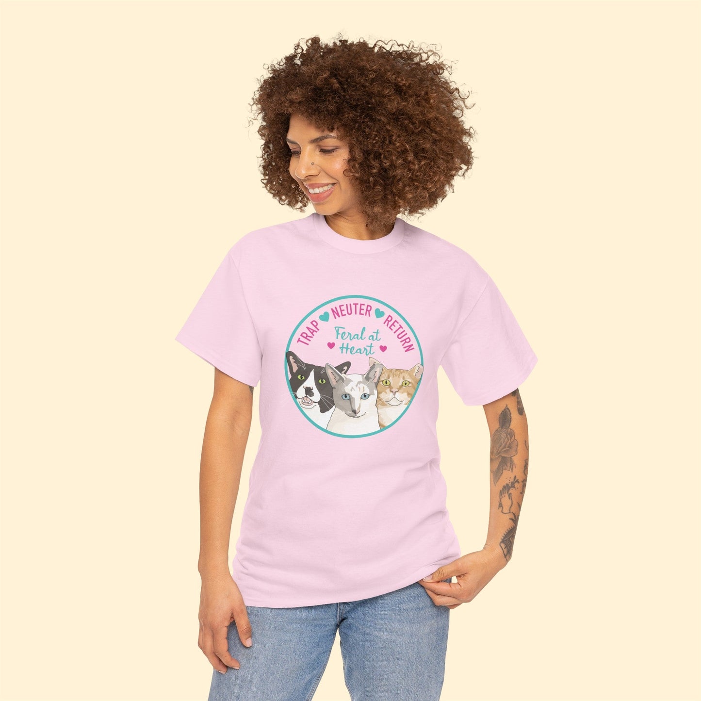 Circle of Kitties | FUNDRAISER for Feral At Heart | T-shirt - Detezi Designs-13114155915116199108