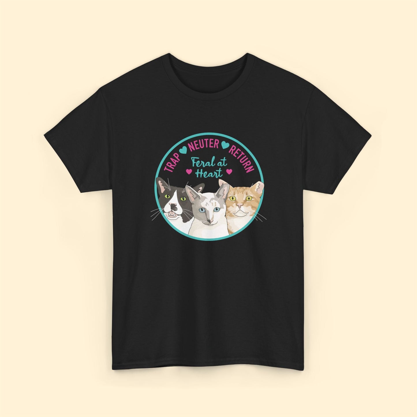 Circle of Kitties | FUNDRAISER for Feral At Heart | T-shirt - Detezi Designs - 13114155915116199108