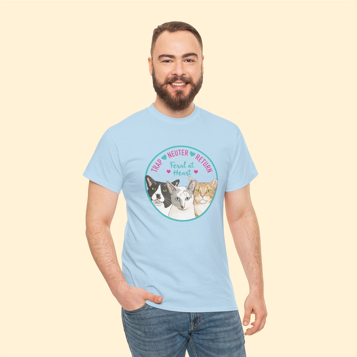 Circle of Kitties | FUNDRAISER for Feral At Heart | T-shirt - Detezi Designs-13114155915116199108