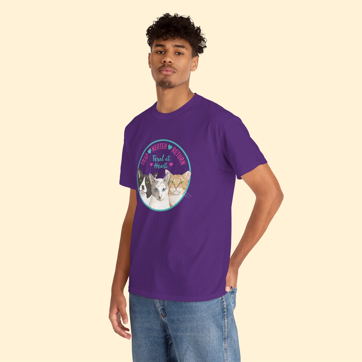 Circle of Kitties | FUNDRAISER for Feral At Heart | T-shirt - Detezi Designs-13114155915116199108