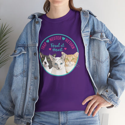 Circle of Kitties | FUNDRAISER for Feral At Heart | T-shirt - Detezi Designs - 24648936928673786055