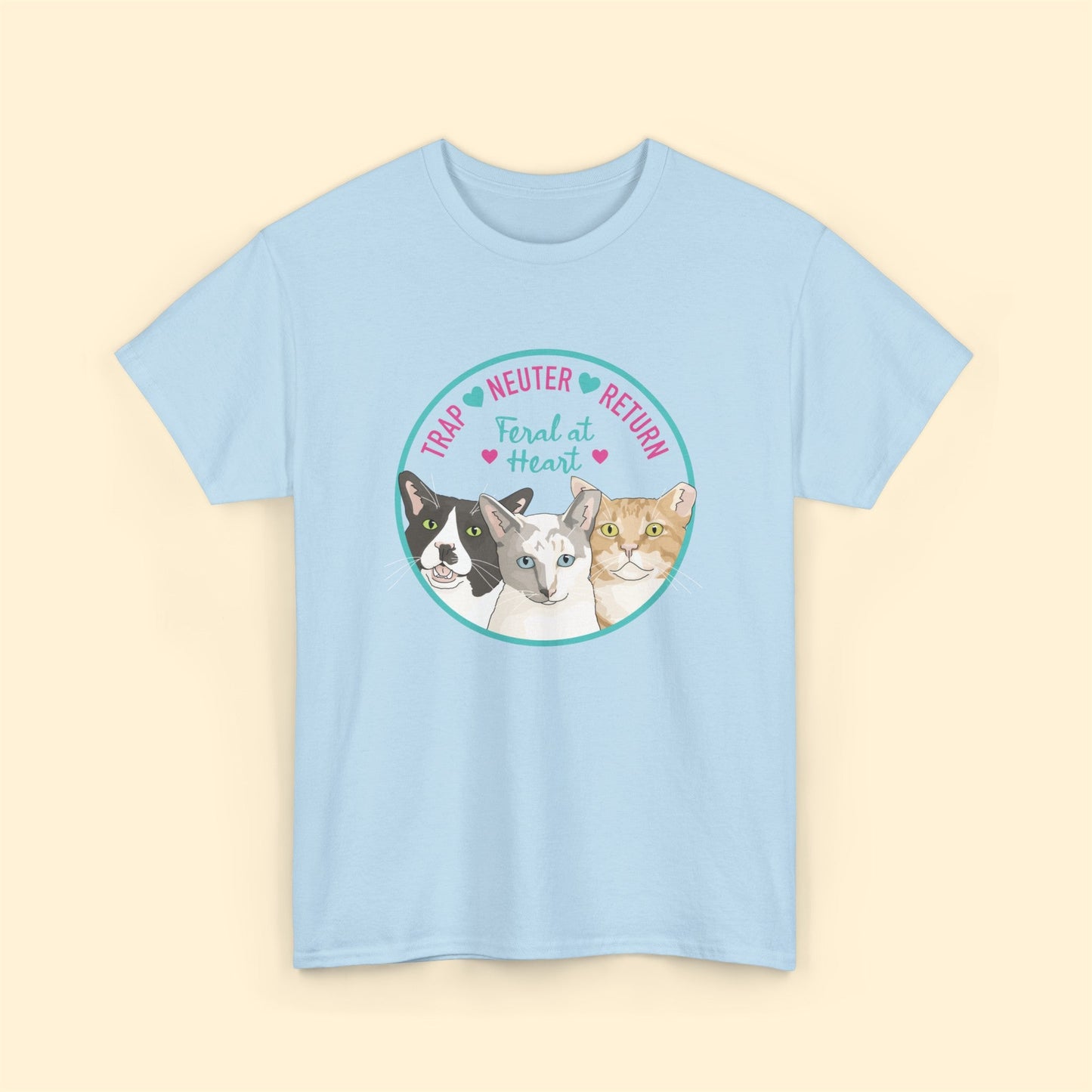 Circle of Kitties | FUNDRAISER for Feral At Heart | T-shirt - Detezi Designs-24648936928673786055