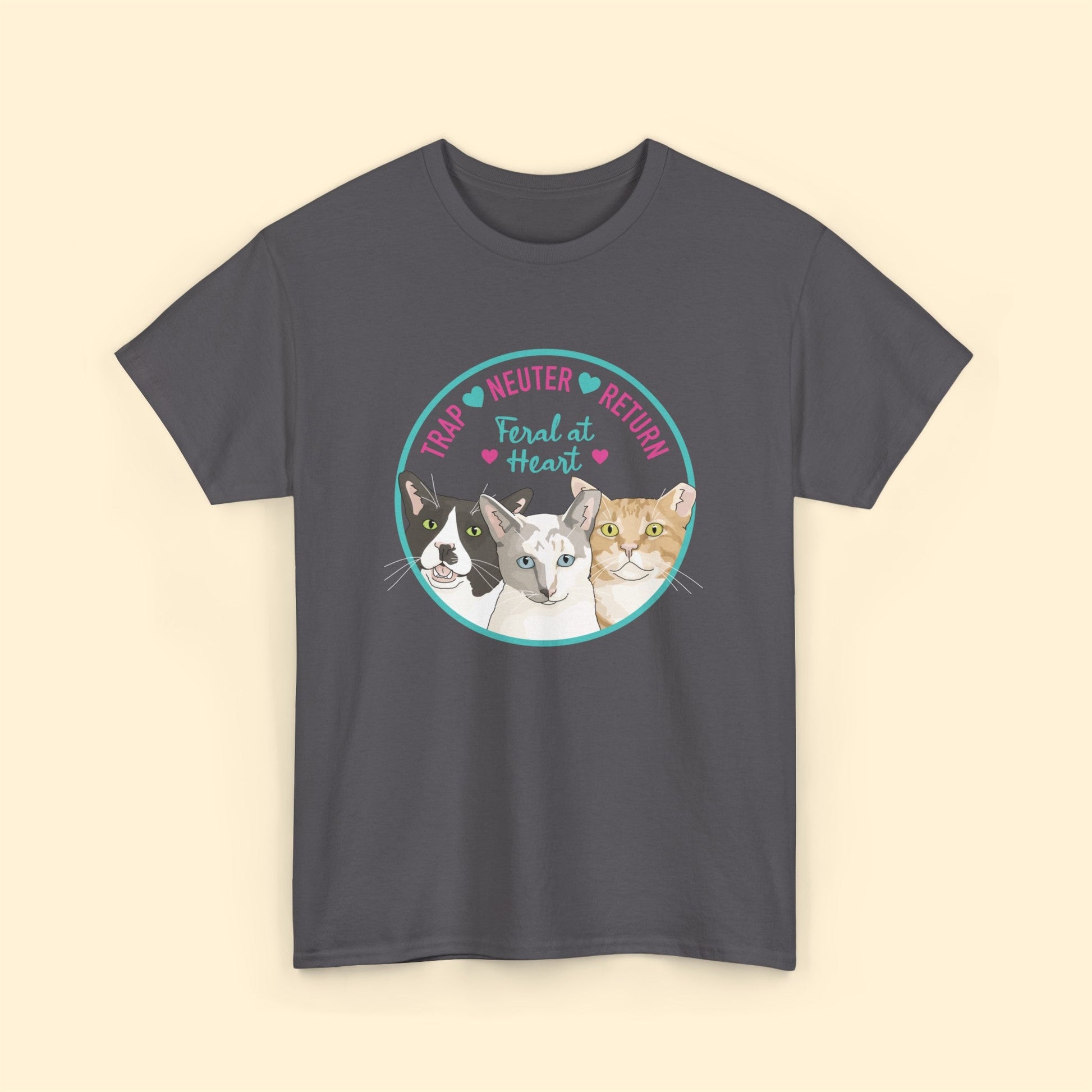 Circle of Kitties | FUNDRAISER for Feral At Heart | T-shirt - Detezi Designs-33968488981227230408