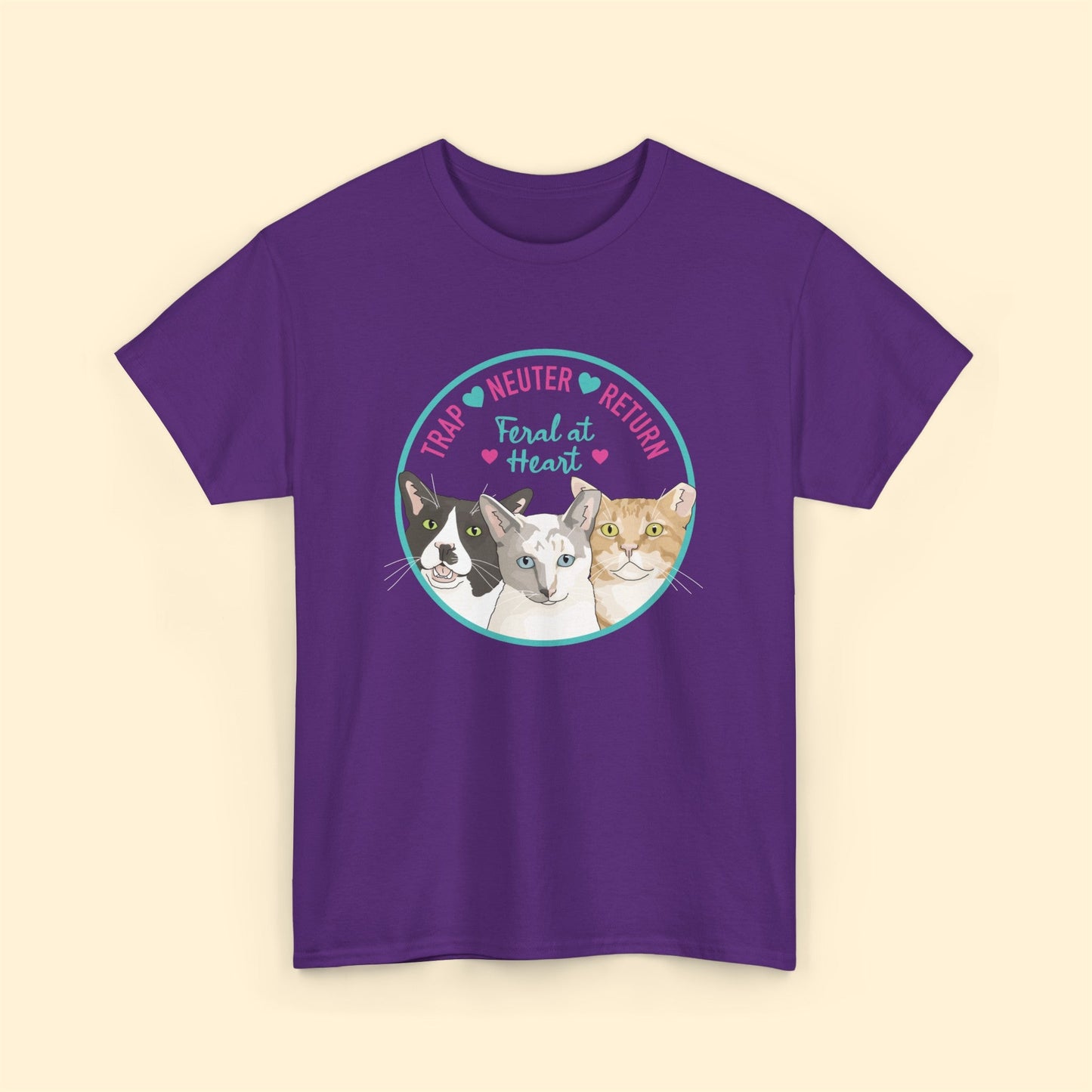 Circle of Kitties | FUNDRAISER for Feral At Heart | T-shirt - Detezi Designs-35013615091993731420