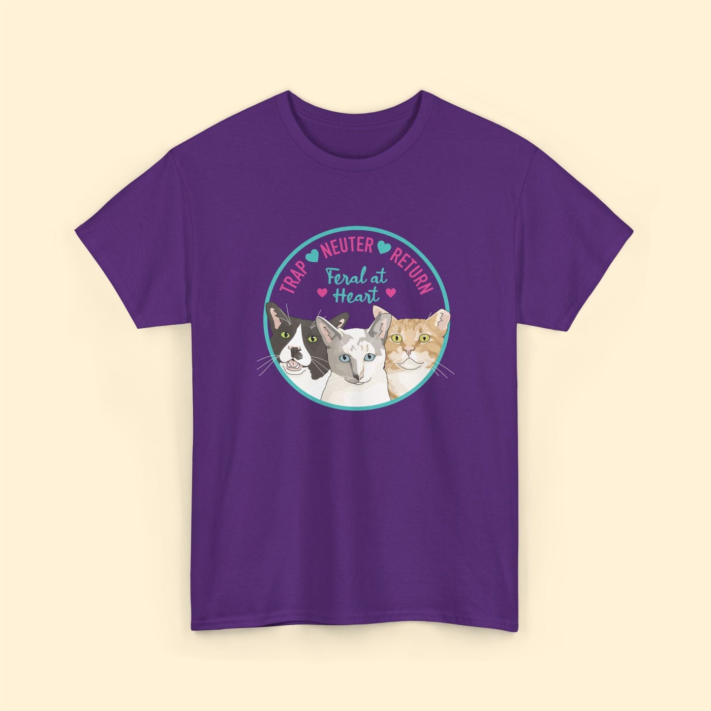 Circle of Kitties | FUNDRAISER for Feral At Heart | T-shirt - Detezi Designs - 35013615091993731420