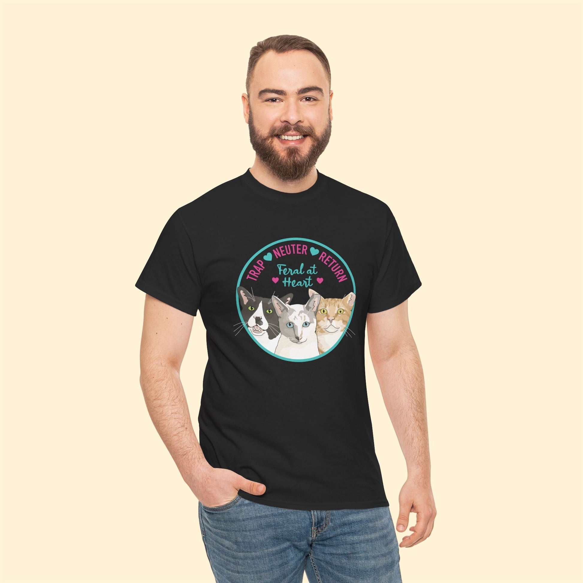 Circle of Kitties | FUNDRAISER for Feral At Heart | T-shirt - Detezi Designs - 43246894653907242844