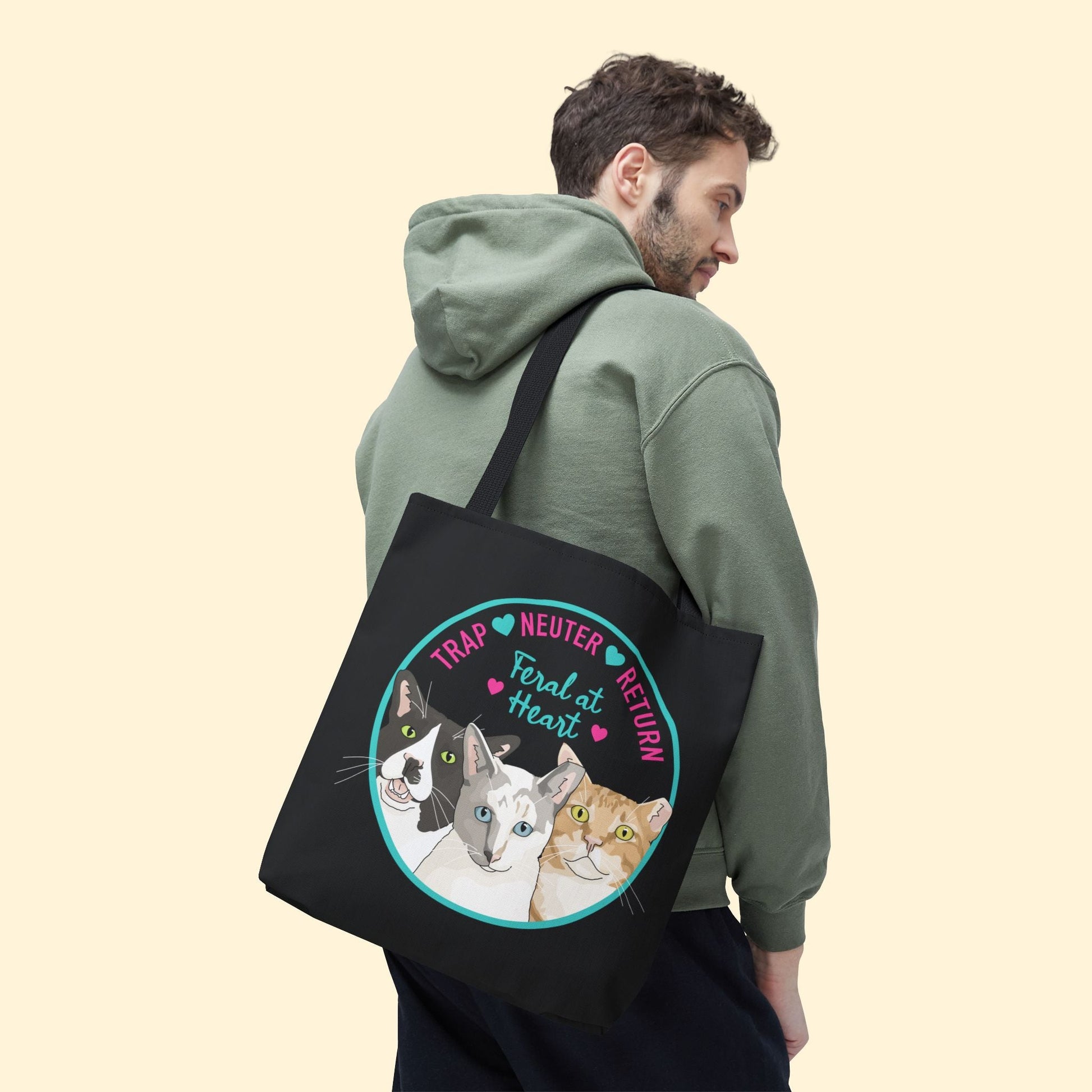 Circle of Kitties | FUNDRAISER for Feral At Heart | Tote Bag - Detezi Designs - 18682545402511879203