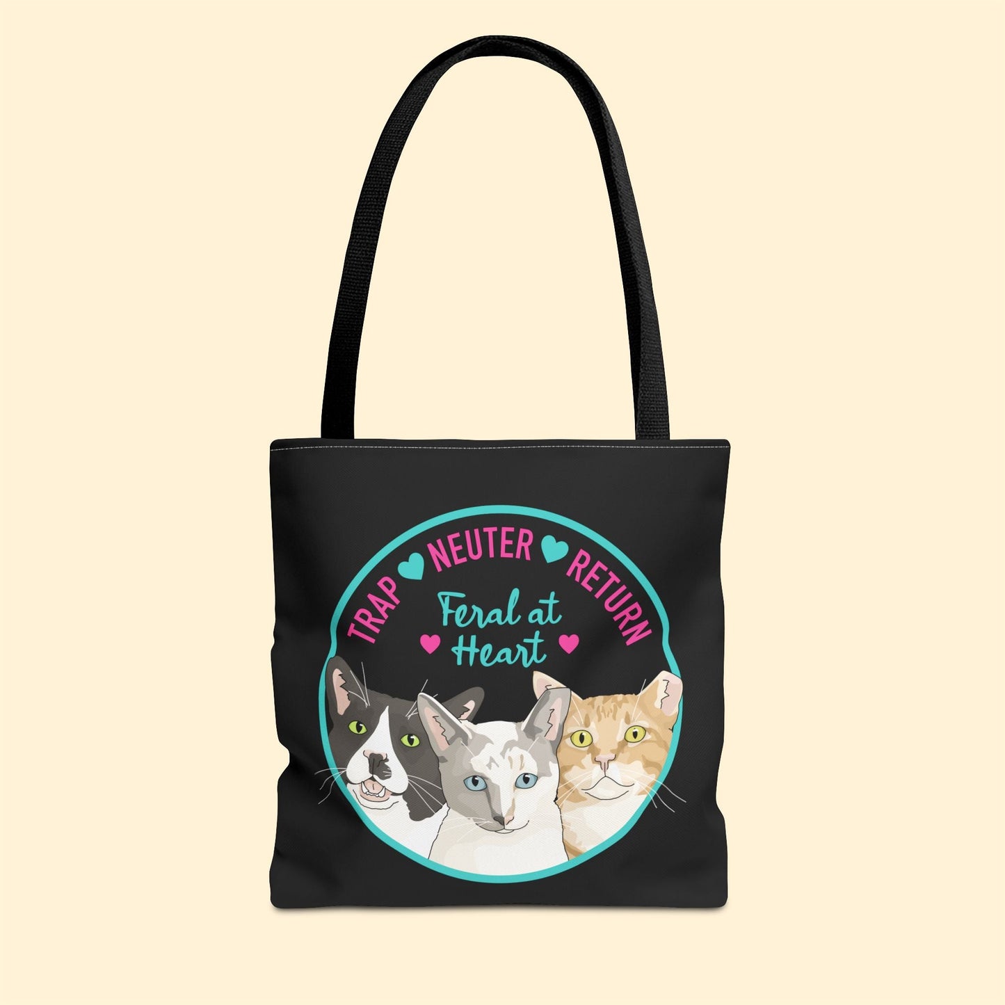 Circle of Kitties | FUNDRAISER for Feral At Heart | Tote Bag - Detezi Designs - 21543462694089227415