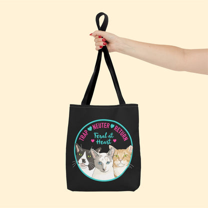 Circle of Kitties | FUNDRAISER for Feral At Heart | Tote Bag - Detezi Designs-21543462694089227415