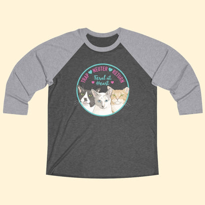 Circle of Kitties | FUNDRAISER for Feral At Heart | Unisex 3\4 Sleeve Tee - Detezi Designs - 26208977648531293400