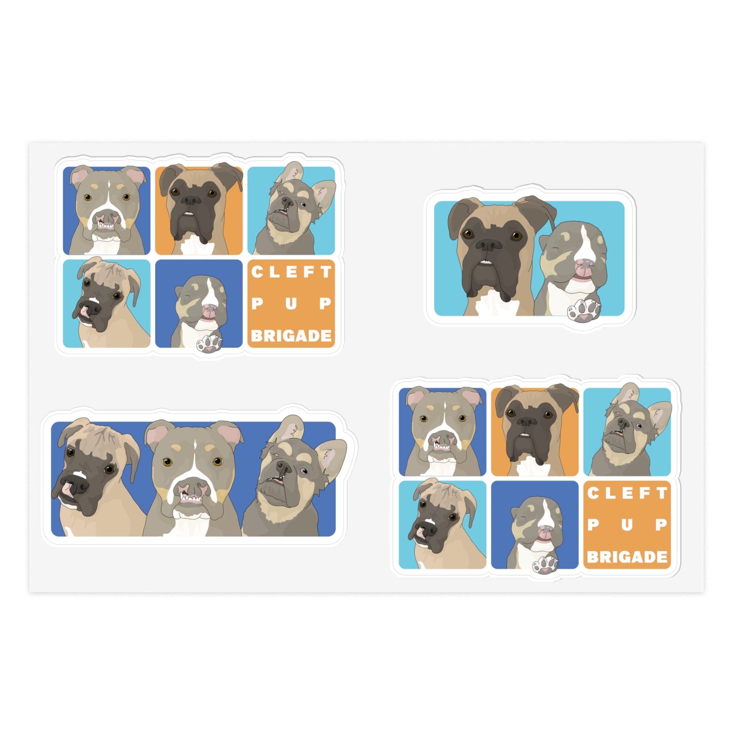 Cleft Pup Brigade | FUNDRAISER | Sticker Sheets - Detezi Designs - 11250750976079999997