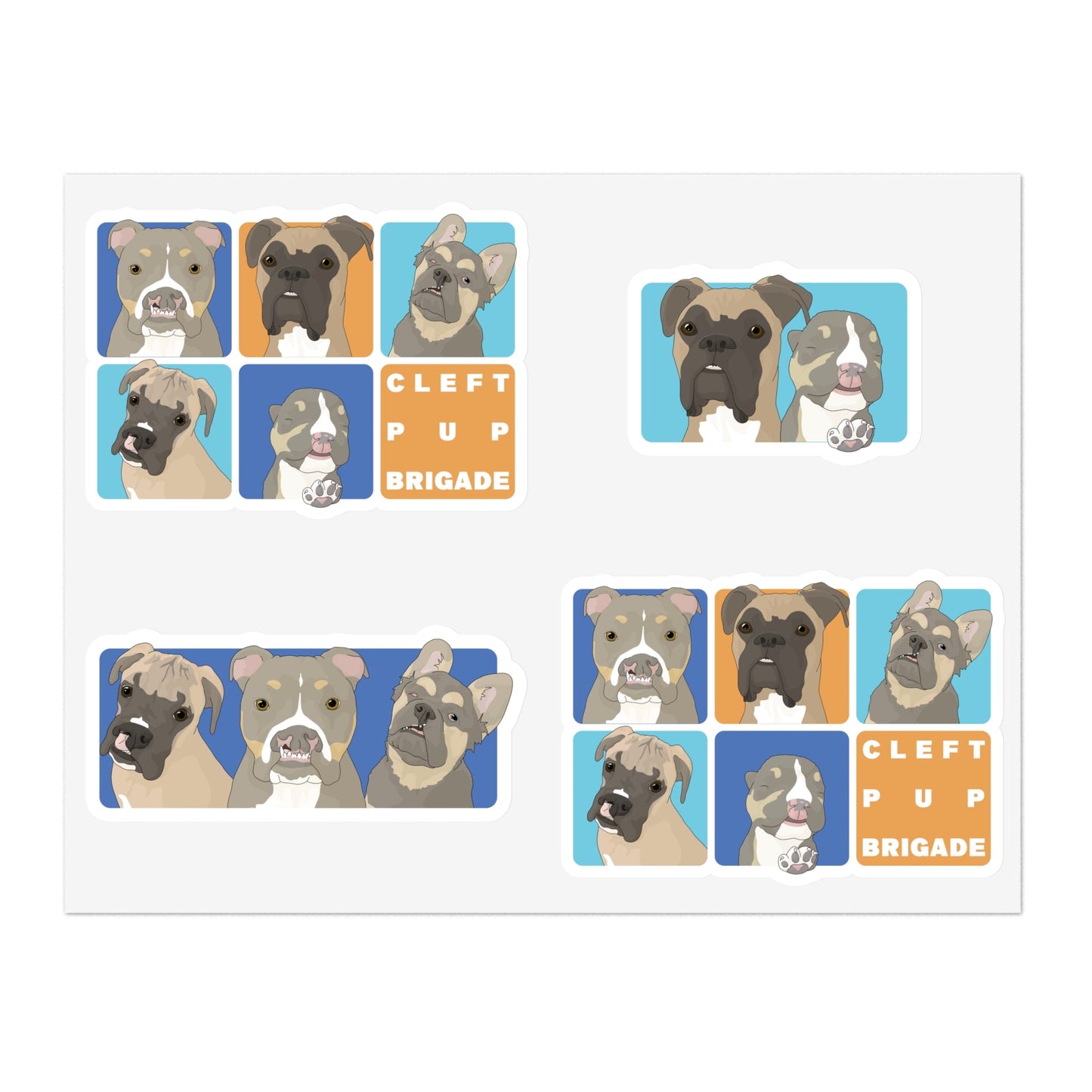 Cleft Pup Brigade | FUNDRAISER | Sticker Sheets - Detezi Designs - 11250750976079999997