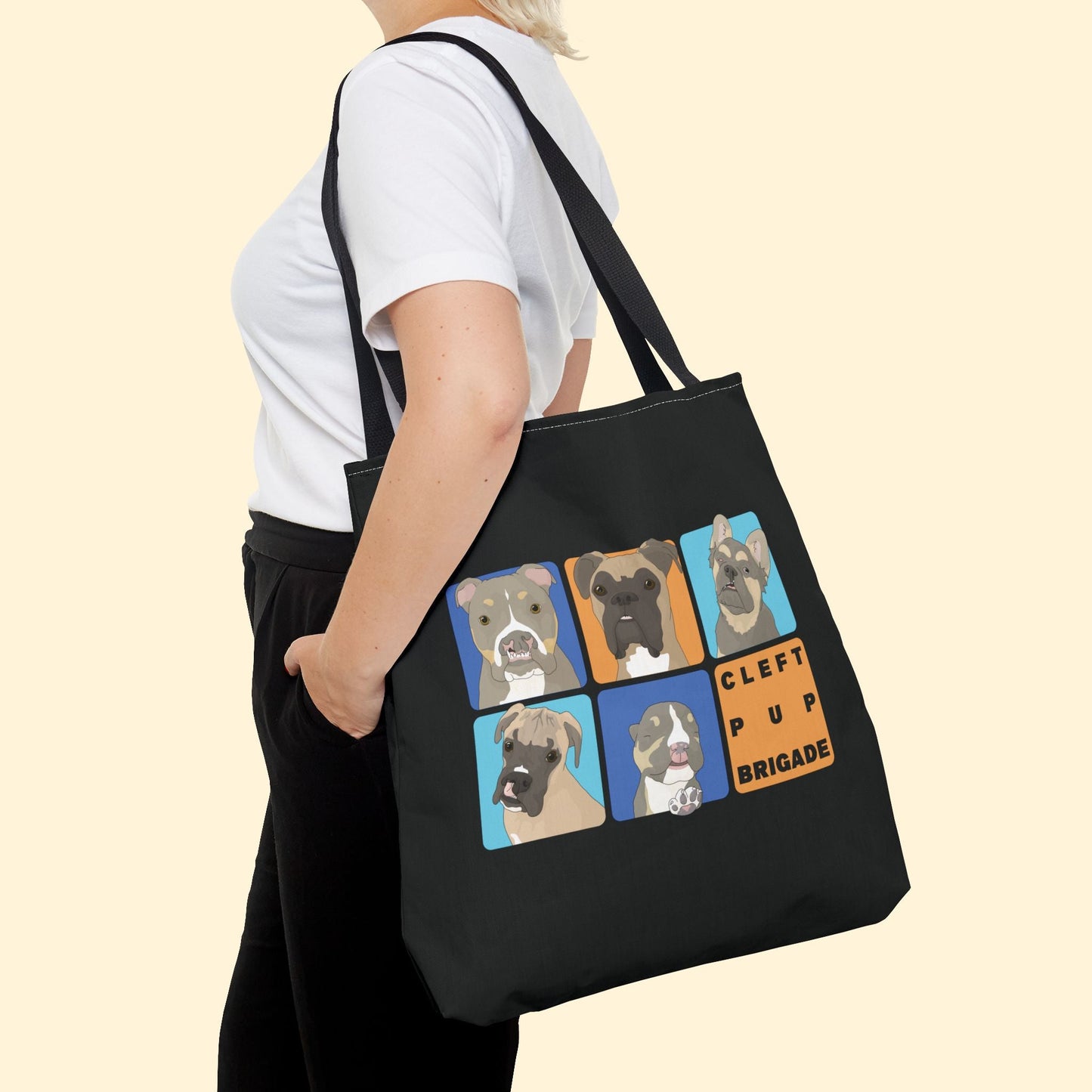 Cleft Pup Brigade | FUNDRAISER | Tote Bag - Detezi Designs - 14486707090018419897