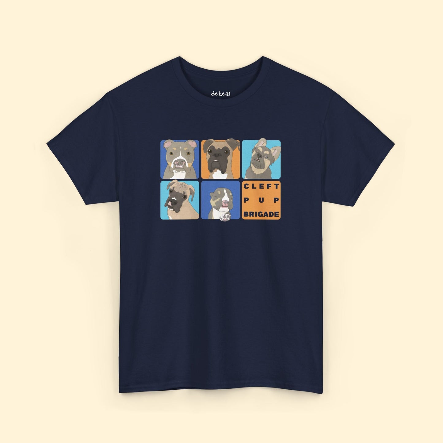 Cleft Pup Brigade | FUNDRAISER | Unisex T-shirt - Detezi Designs - 20372025835847246020