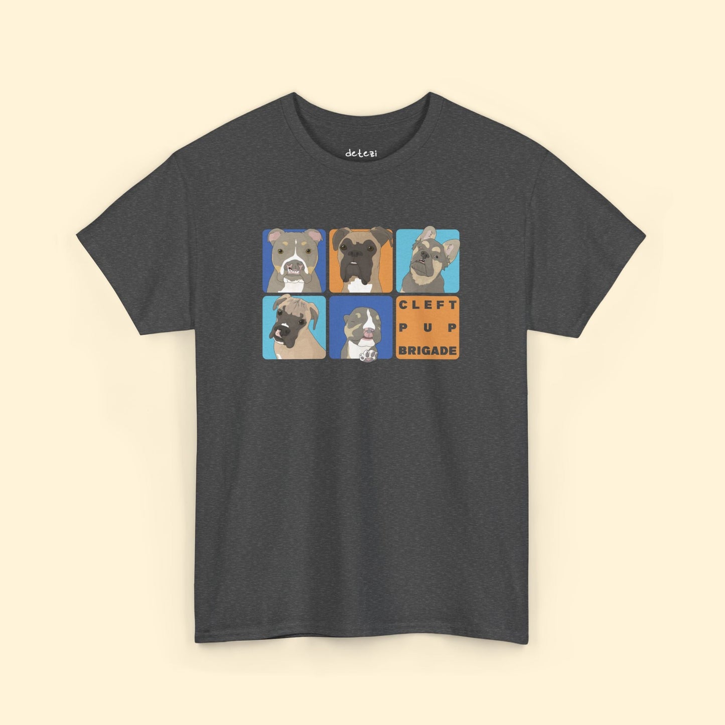 Cleft Pup Brigade | FUNDRAISER | Unisex T-shirt - Detezi Designs - 84799032967246451472