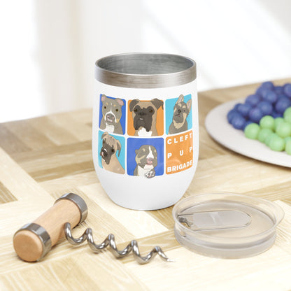 Cleft Pup Brigade | FUNDRAISER | Wine Tumbler - Detezi Designs - 36861214191747758700