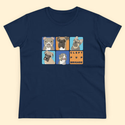 Cleft Pup Brigade | FUNDRAISER | Women's Midweight Cotton Tee - Detezi Designs - 17280709645964863253