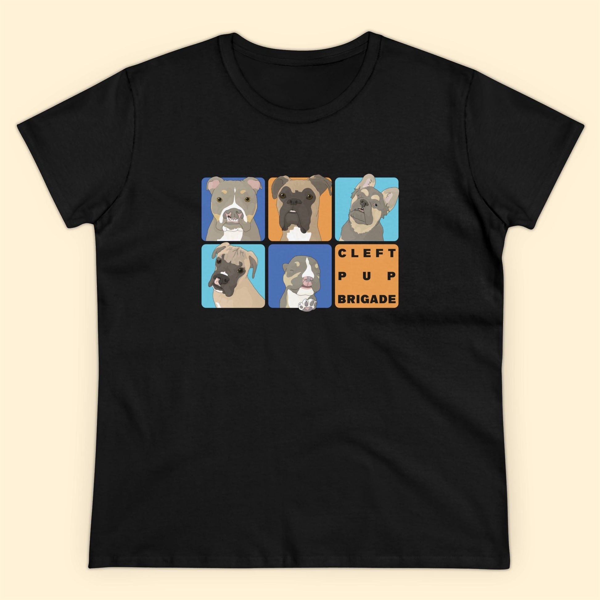 Cleft Pup Brigade | FUNDRAISER | Women's Midweight Cotton Tee - Detezi Designs - 30450916420420439096