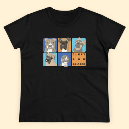 Cleft Pup Brigade | FUNDRAISER | Women's Midweight Cotton Tee - Detezi Designs - 30450916420420439096