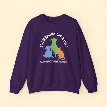 Collaboration Saves Lives | FUNDRAISER for SCAR | Crewneck Sweatshirt - Detezi Designs - 19016545835077370941