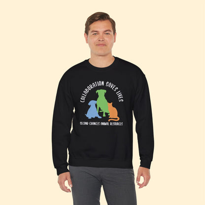 Collaboration Saves Lives | FUNDRAISER for SCAR | Crewneck Sweatshirt - Detezi Designs - 21076547028212638158