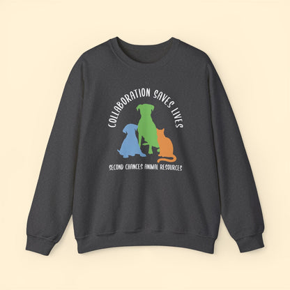 Collaboration Saves Lives | FUNDRAISER for SCAR | Crewneck Sweatshirt - Detezi Designs - 32836434737849091152